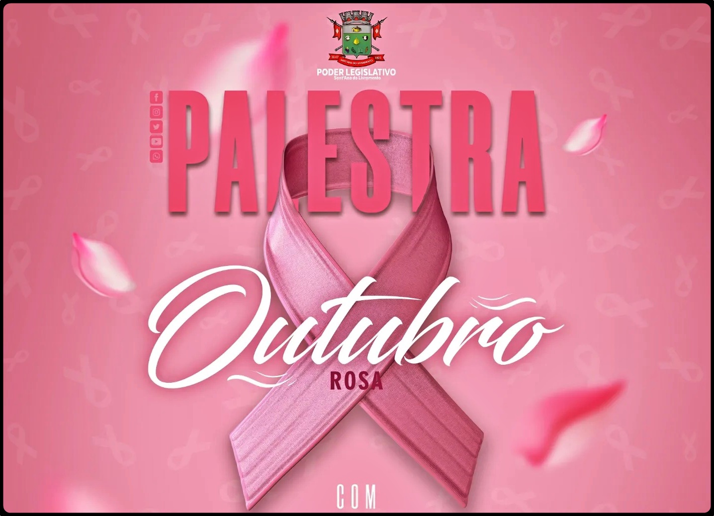 Conscientização sobre o câncer de mama e à promoção da saúde feminina. 