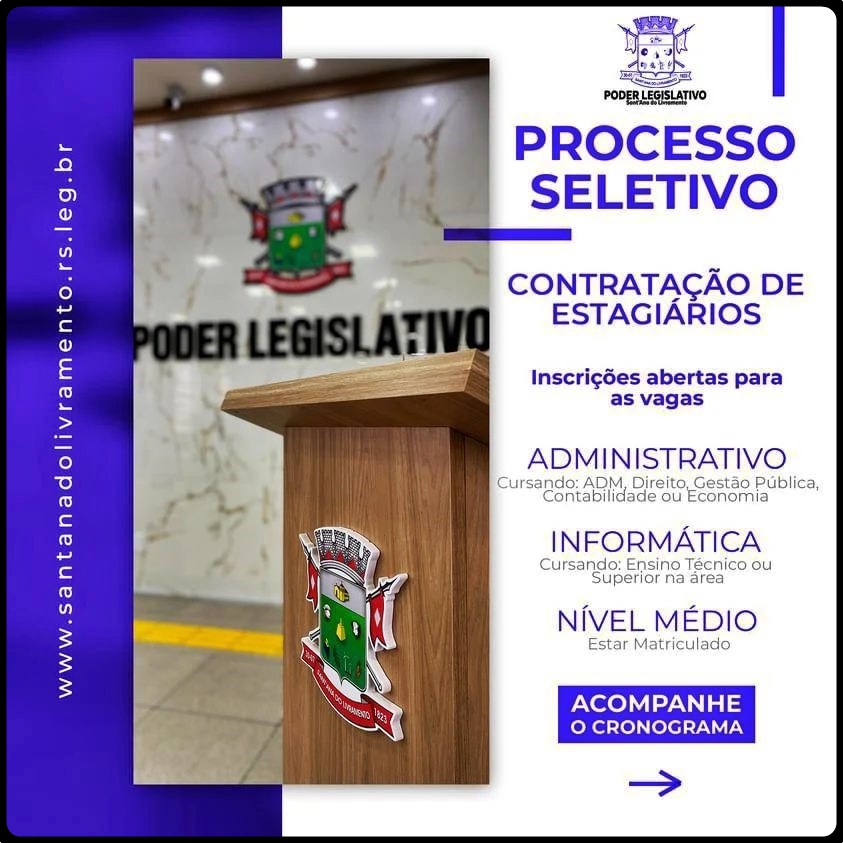Edital de processo seletivo.