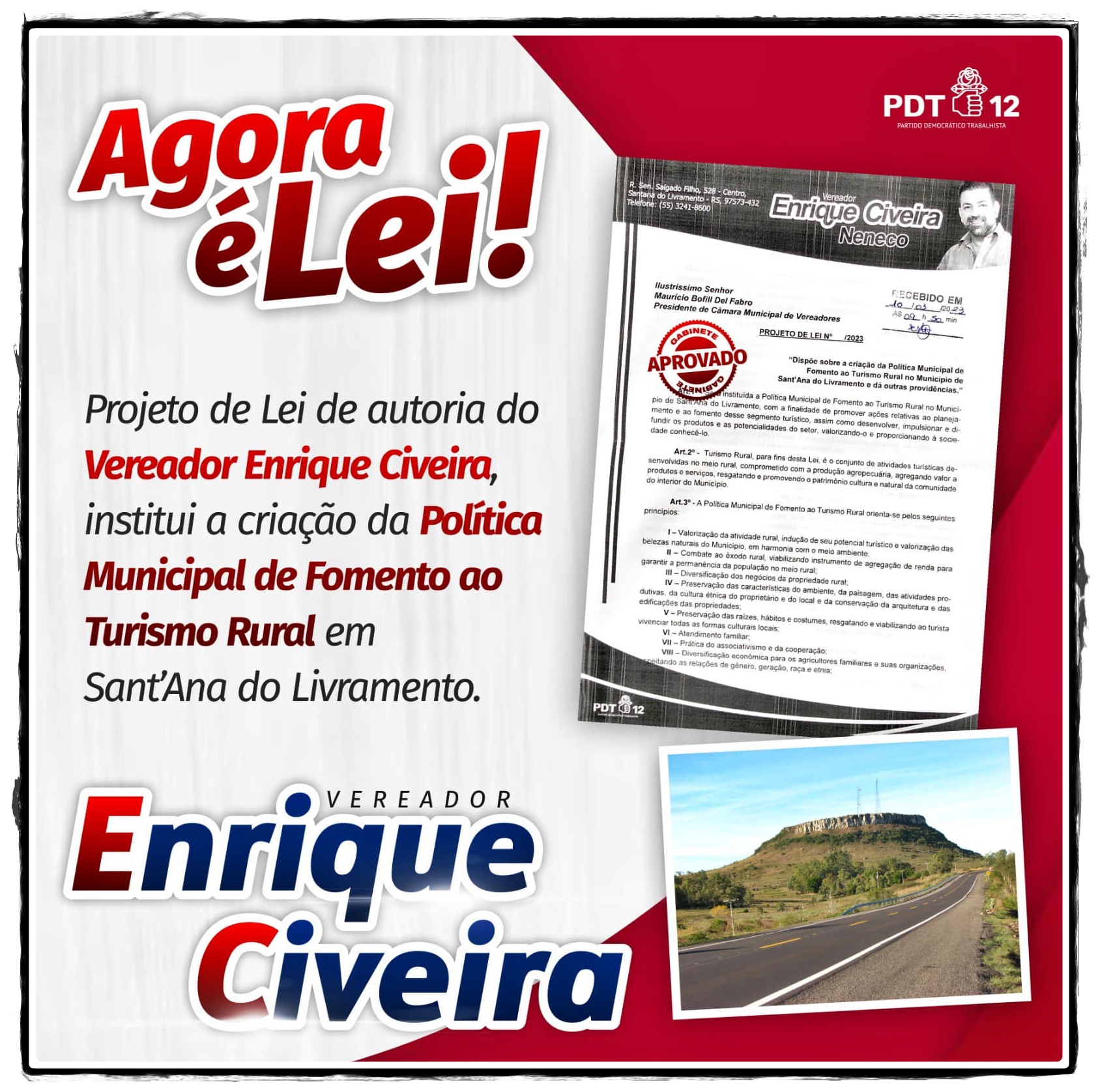 Fomento ao turismo rural.