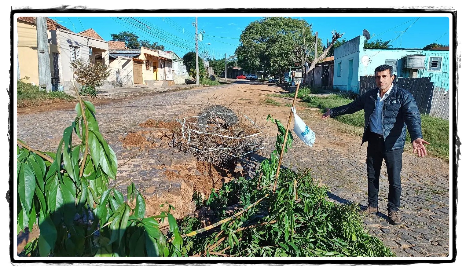 Manhã de pé na rua.