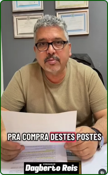 Aquisição de postes e caixas e luz.