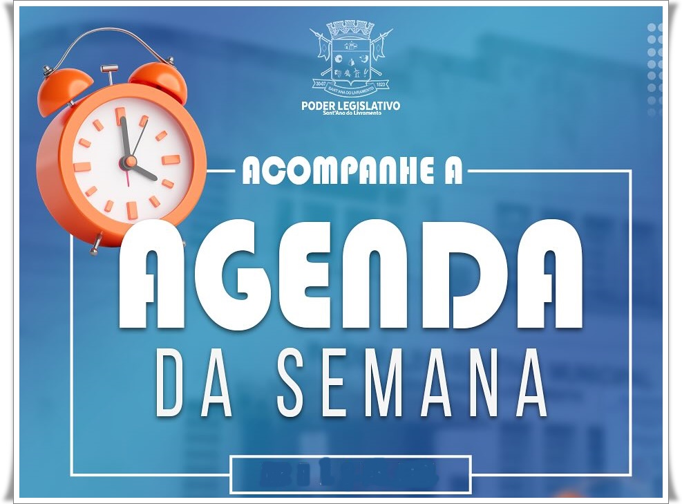 Agenda da semana.