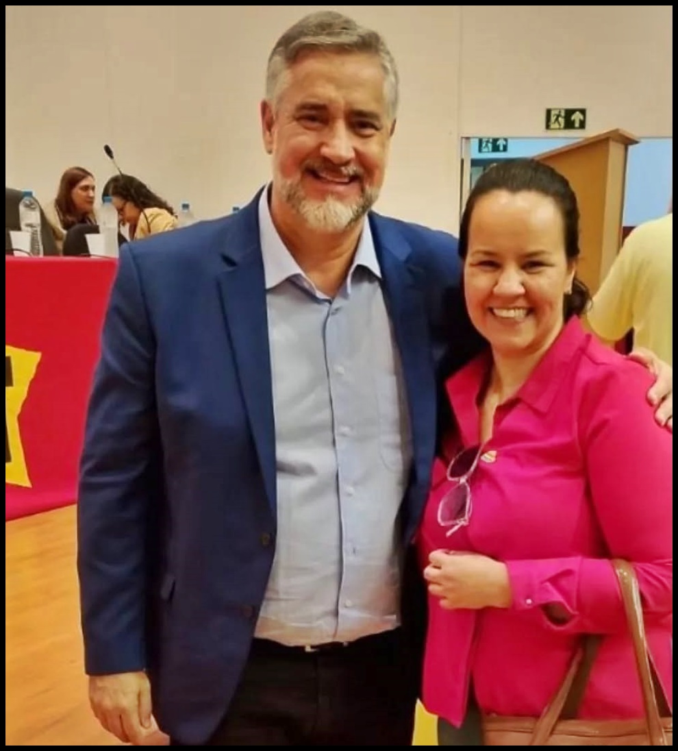 Acompanhando a posse do presidente estadual do PT/RS.