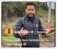 Sexta-feira  na comunidade.