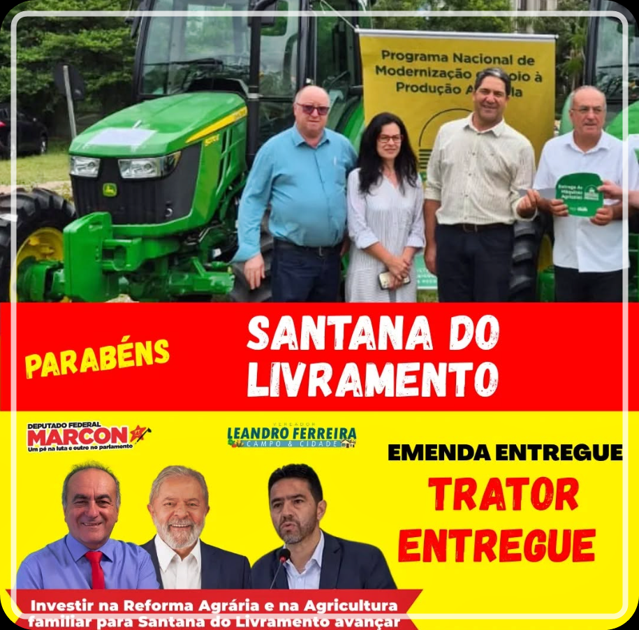 Equipamentos viabilizados por emenda parlamentar. 🚜🌱