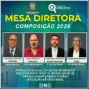 Câmara de Vereadores com nova Mesa Diretora para 2026.