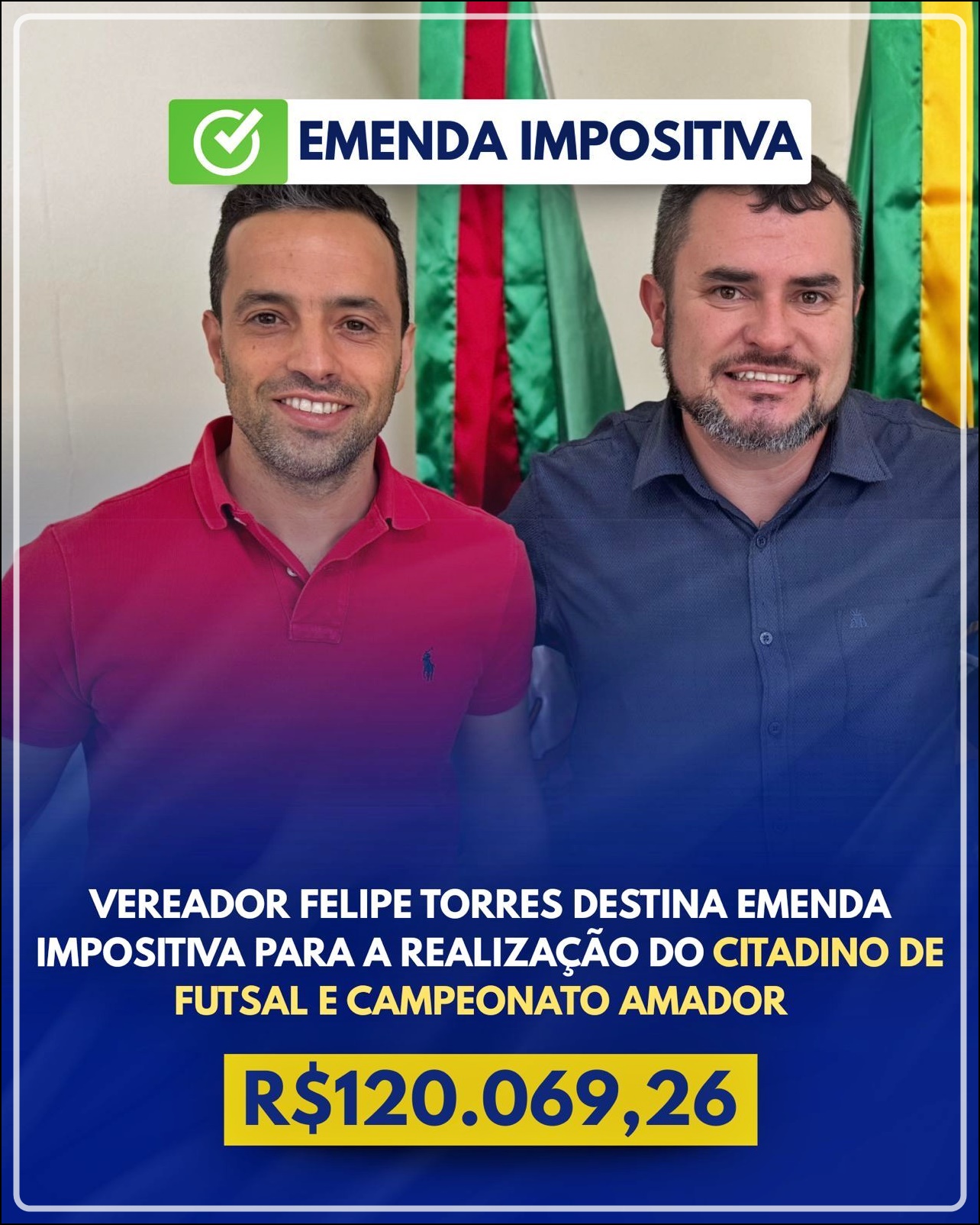 Mais incentivo ao esporte.