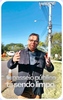 Limpeza do passeio público.