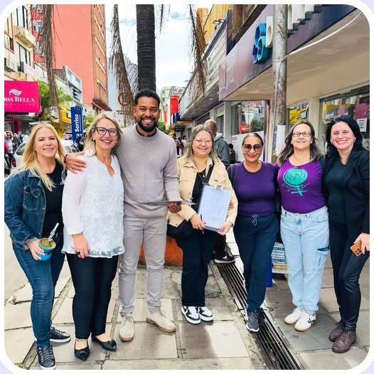 Manifestação de apoio.