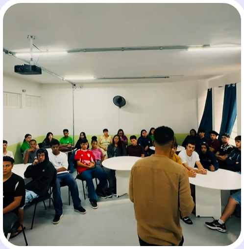 Protagonismo jovem na sociedade.