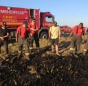 Combate de focos de incêndio na Região do Sarandi