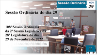  Sessão Ordinária do dia 29 Novembro .