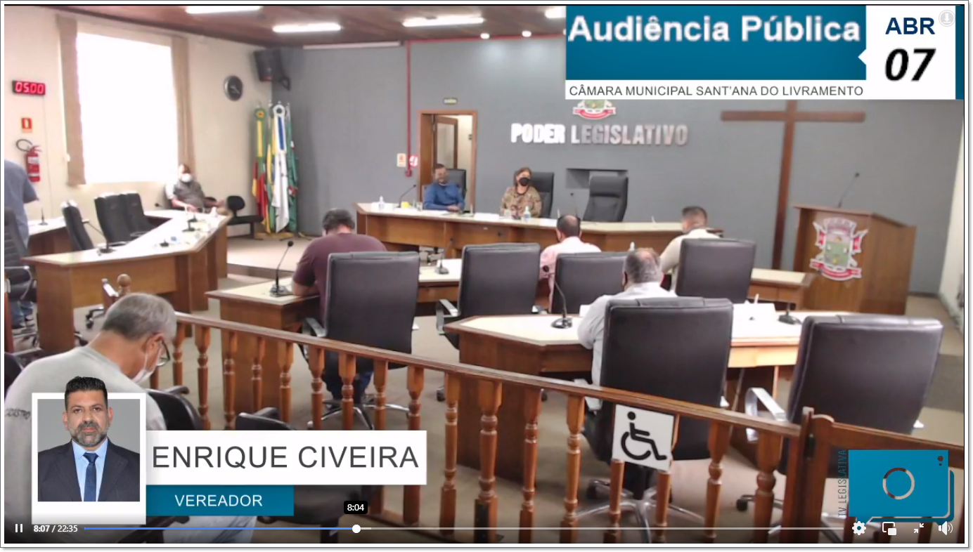 Audiência pública da quinta-feira, 07 abril.