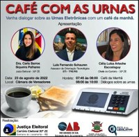 Convite para o café com as urnas.