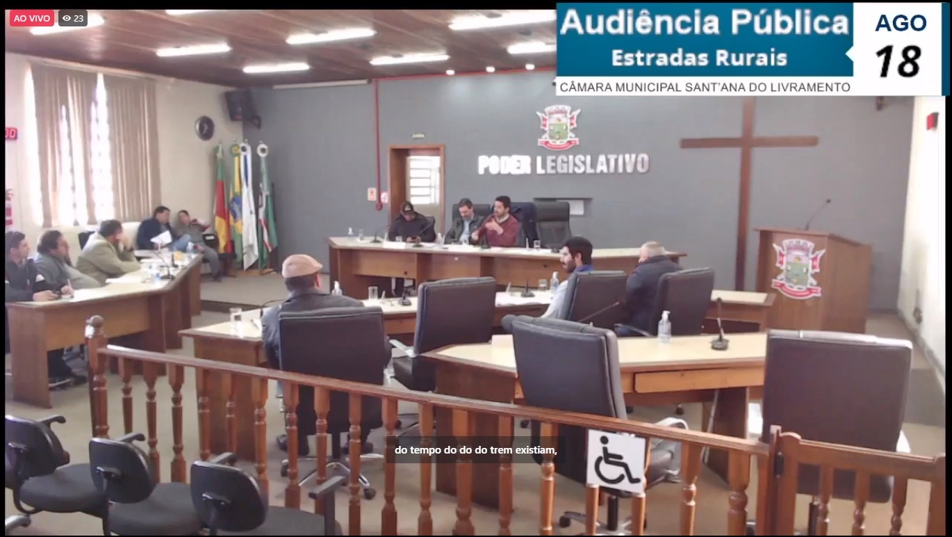 Debate sobre a manutenção das estradas rurais.