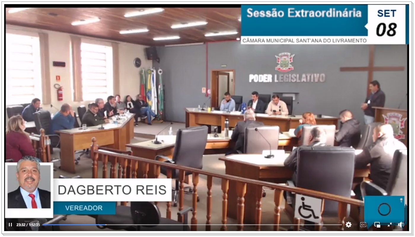 Sessão Extraordinária do dia 08 de setembro.