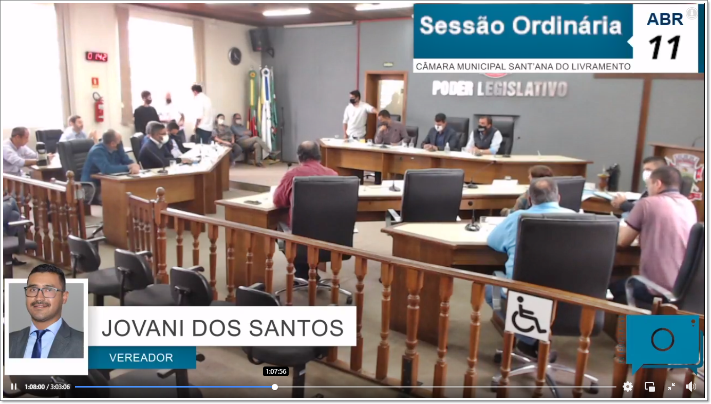Sessão ordinária de 11 abril.