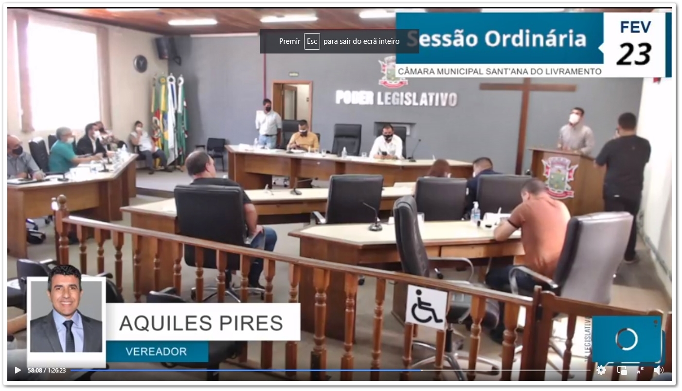 Sessão Ordinária do dia  23 de Fevereiro de 2022.