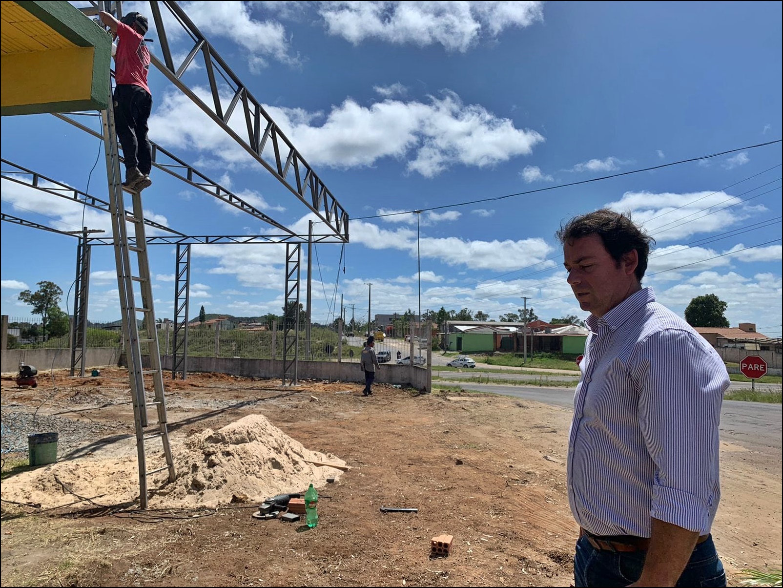 Obras na nova rodoviária.