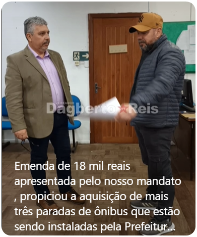 Mais três paradas de ônibus.
