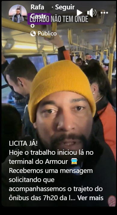 Acompanhando  trajeto de ônibus.