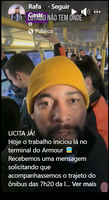Acompanhando  trajeto de ônibus.
