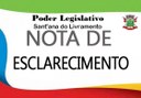 Legislativo divulga nota sobre operação da Policia Federal